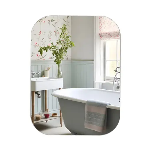 Дзеркало настінне Zerix Prime MRZ07-450x600-Reverse прямокутне із закругленими кутами ZX5636 - фото 1