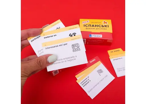 Настільна гра English Student Картки для вивчення іспанських фразових дієслів English Student (укр.) (591225957) - фото 4