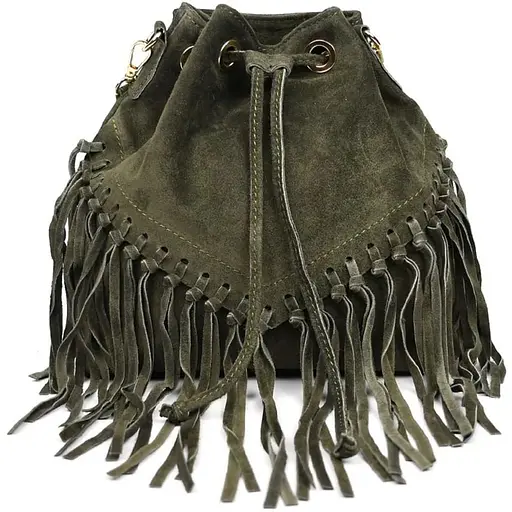 Женская замшевая сумка на плечо Firenze 25х26х13 см sum0028554 - фото 1