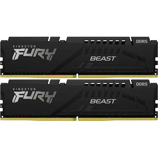 Модуль пам'яті DDR5 2x32GB/6000 Kingston Fury Beast Black (KF560C36BBEK2-64) - фото 1