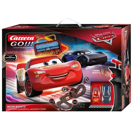Гонная трасса детская Disney Pixar Cars Neon Nights – 5,3 м героями мультфильма "Тачки"