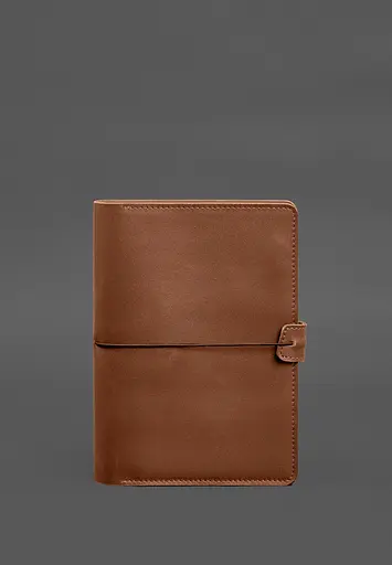 Кожаный блокнот А5 (софт-бук) 9.4 светло-коричневый - фото 2