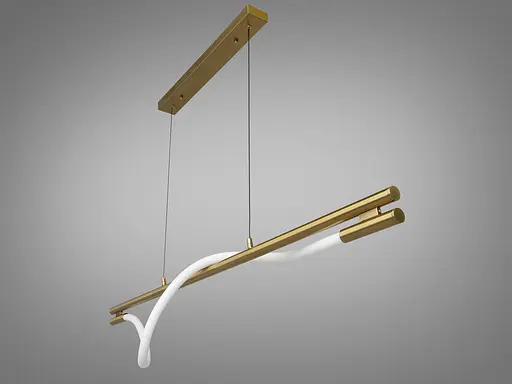 Світлодіодна люстра для зали з серії "Роуплайт", 32W, бронза - фото 1