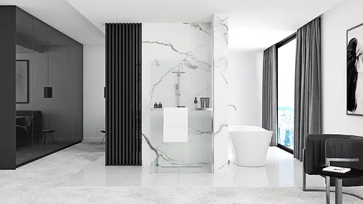 Душова стінка Rea Aero N 90 chrome з полицею Evo REA-K7553 + HOM-08945, прозорий, хром - фото 5