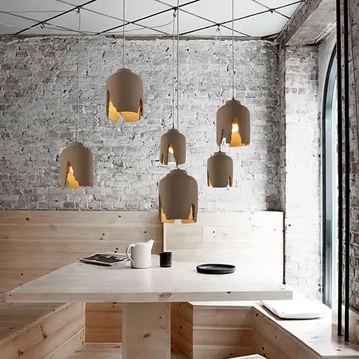 Підвіс із грубим бетонним плафоном 22х16 см | Арт. MJ 184/1 GR | Line F - фото 7