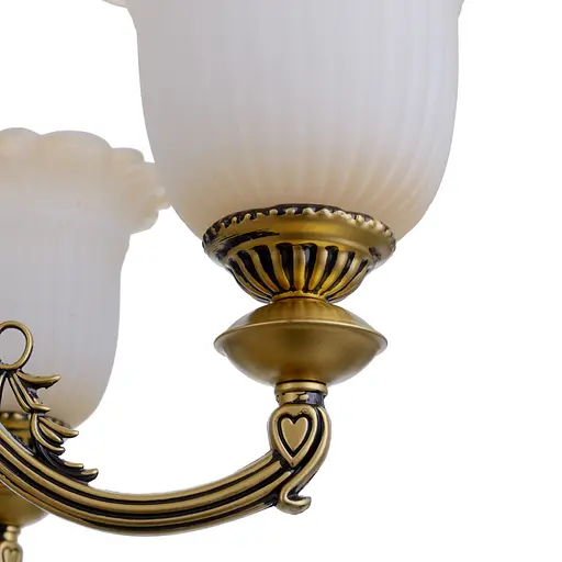 Люстра подвесная Brille прованс E27 60W BZ (BKL-682S/9) - фото 3