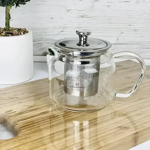 Заварочный чайник Edenberg EB-19031 термостойкий до 500° из жаропрочного стекла 600 мл. - фото 3