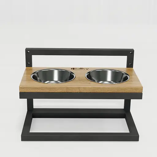 Hollky Flex S — миски на регульованій підставці для маленьких собак (2 × 0.450 л) - фото 4