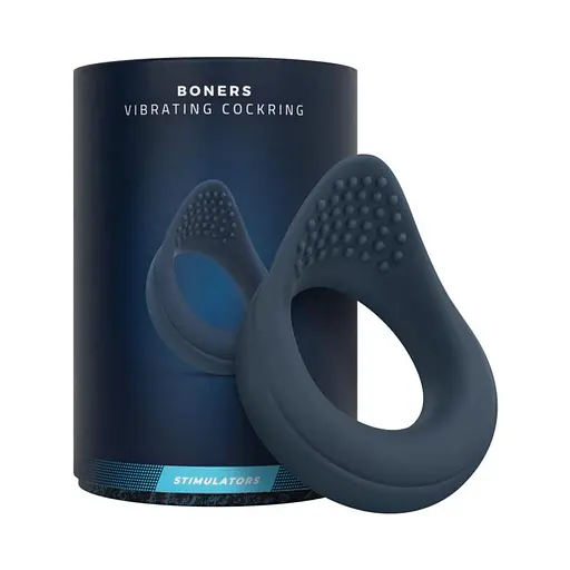 Виброкольцо Boners Vibrating Cock Ring, 8.5 см (синий) - фото 9