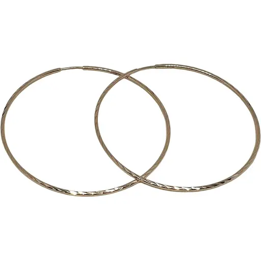 Золотые серьги-кольца Sova jewelry house с алмазной гранью. 2008007101