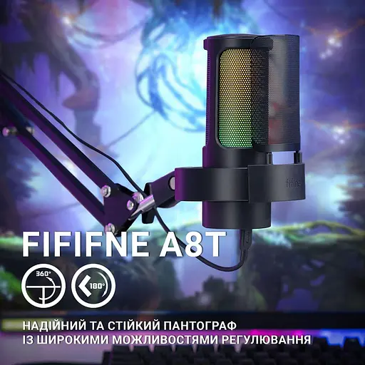 Мікрофон Fifine A8T Black (A8T) - фото 5