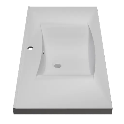 Раковина матовая врезная Amidicon Liza 100 1002x480 из литого камня LIZA_100_MAT, Белый матовый - фото 3