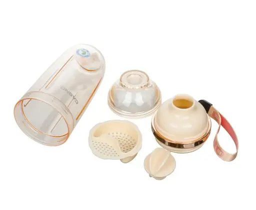 Шейкер спортивний Casno 400 мл KXN-1233 з пластиковим вінчиком Жовтий (KXN-1233_Yellow) - фото 2