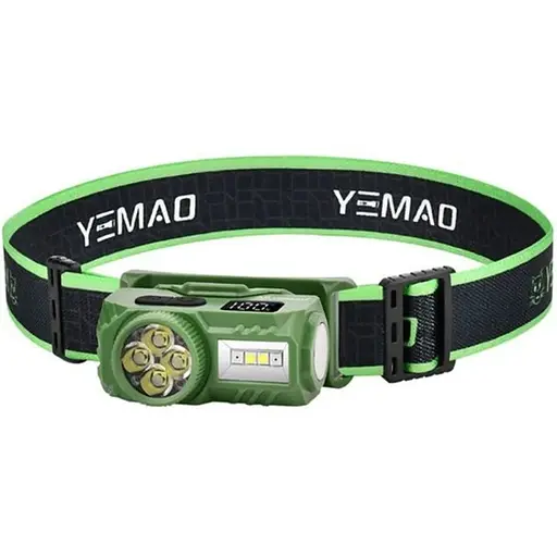 Налобный фонарь YEMAO YM‐T614 яркий легкий с USB‐C зарядкой - фото 1