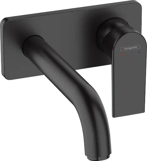 Смеситель для умывальника настенный Hansgrohe Vernis Shape 205 мм черный матовый 71578670 Черный матовый - фото 1