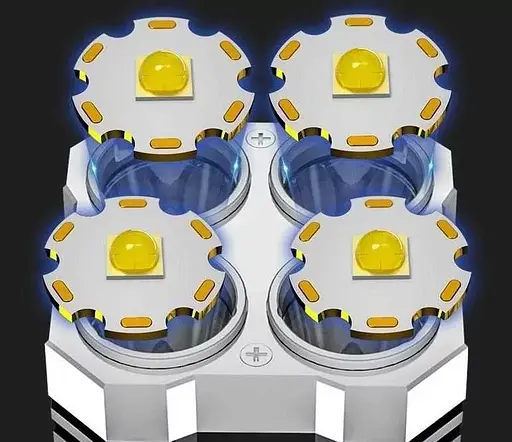 Ручной аккумуляторний фонарик X509 4LED+COB - фото 8