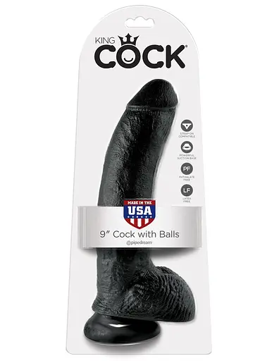 Фаллоимитатор King Cock 9" With Balls 26 см черный - фото 5