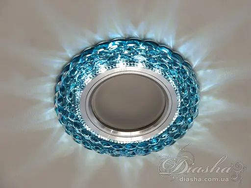 Заворожуючий, кольоровий скляний точковий світильник із вбудованим св - фото 1