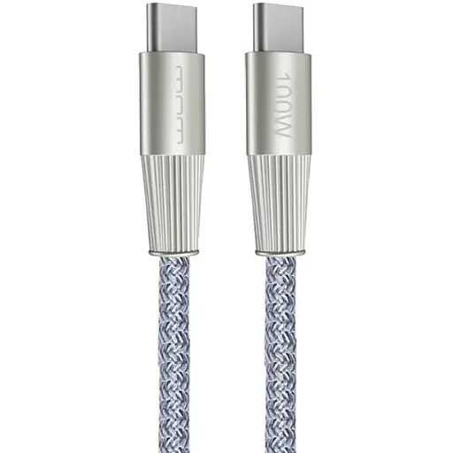 Кабель WUW-X201 Type-C to Type-C 100W 1 м Серый