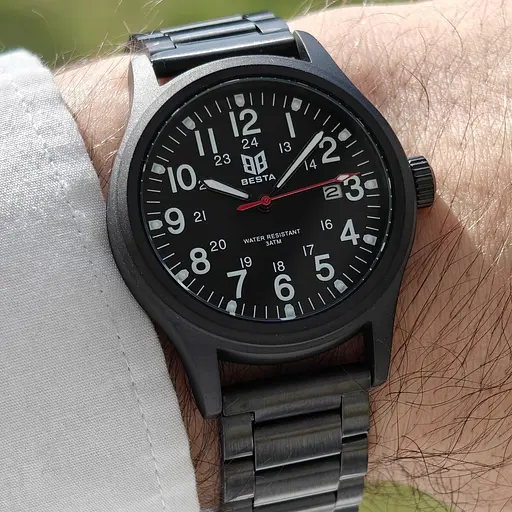 Годинник Besta Command Black Metal, 2 ремінця - фото 7