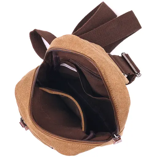 Мужская сумка через плечо текстильная практичная Vintage 15х22х6 см sum0021425 - фото 4