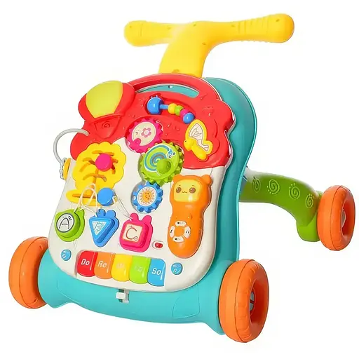 Каталка-ходунки 2в1, M5473AB, столик, піаніно, з музичними та світловими ефектами (В асортименті)