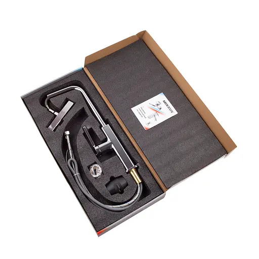 Змішувач для кухні з висувним виливом Mixxus Premium Hammer 014 MI6953 Хром - фото 3