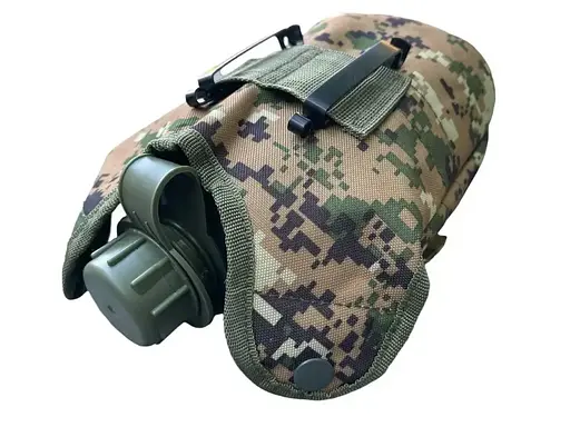 Походная фляга 1л + чехол Зеленый пиксель - фото 3