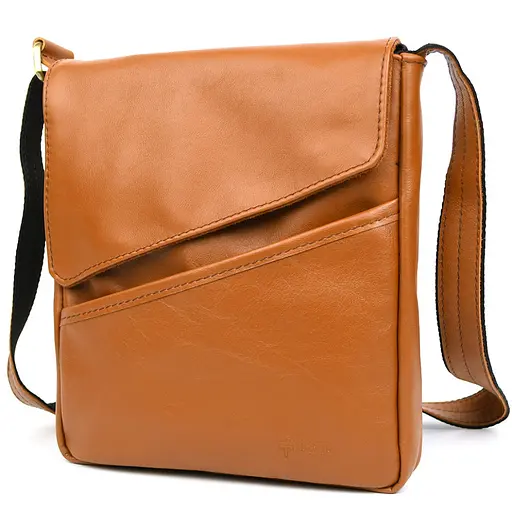 Чоловіча шкіряна сумка через плече TARWA 22х25.5х4 см sum0028174 - фото 3