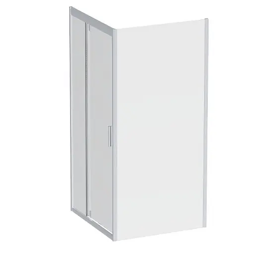 Душевая кабина Am.Pm Gem Square Pivot 90x90 см без поддона хром матовый W90UG-404-090MT, прозрачный, хром матовый - фото 1