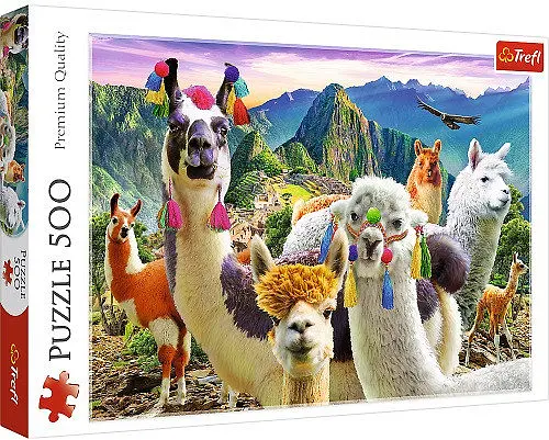 Набор Пазлы - (500 элм.) - "Ламы" - фото 1