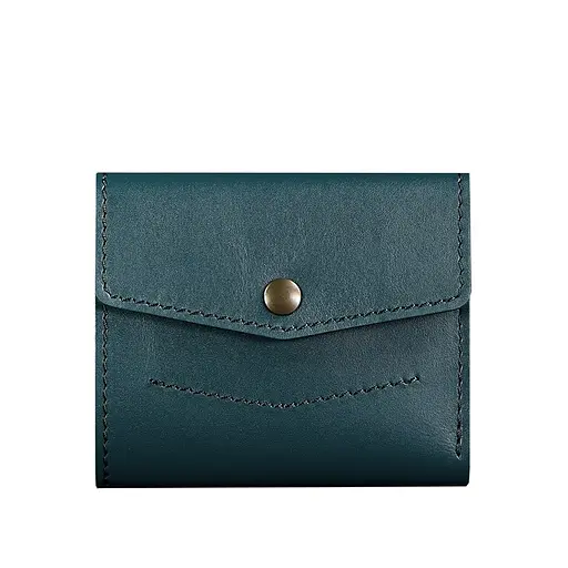 Кожаный женский кошелек 2.1 зеленый - фото 7