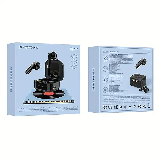 Блютуз Стерео Гарнитура Borofone BW16 Черный - фото 4