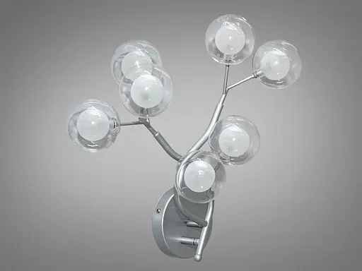 Бра "Светлячок" для декора спальни на 7 ламп, цвет-хром сатин - фото 3