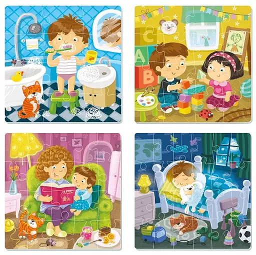 Пазл Dodo Мій день 4 в 1 (300130) - фото 2