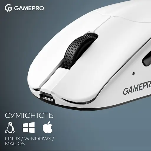Миша GamePro Asgard Surt Wireless White (GM017W) [140401] - фото 12