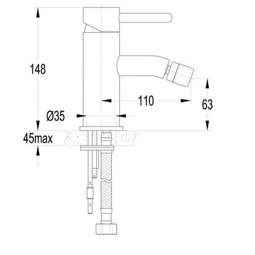 Змішувач для біде Omnires Y хром Y1220STCR Хром - фото 2