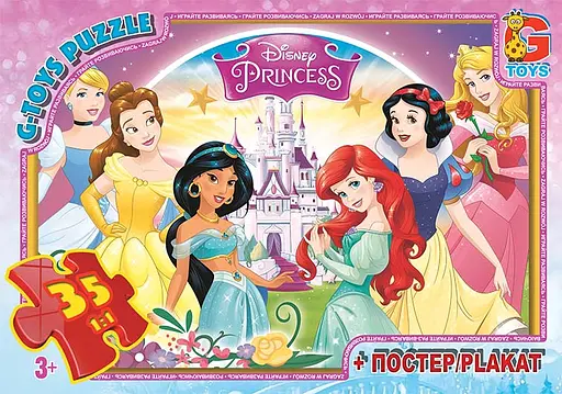 Пазлы G-Toys Принцессы Дисней, 35 элементов, PD82