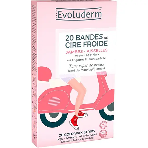 Смужки воскові Evoluderm для депіляції ніг та пахв 20 шт. - фото 1