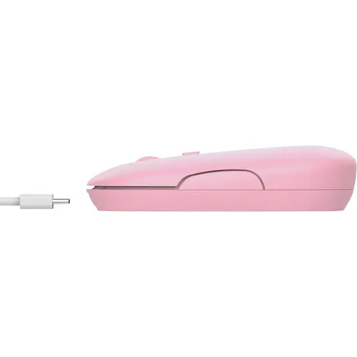 Миша Trust Puck Rechargeable Wireless Ultra-Thin Silent Pink (24125) [93106] - фото 4