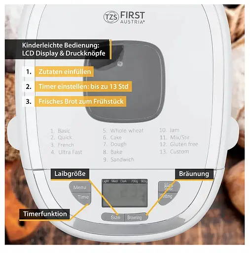 Хлібопіч FIRST Austria FA-5150-3 - фото 4