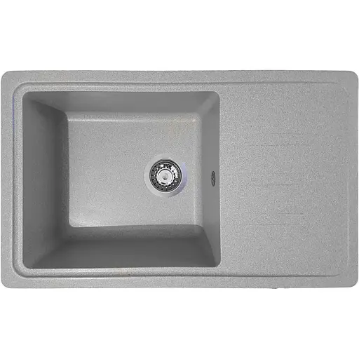 Гранитная кухонная мойка Romzha Trei 71 Seda (602) с крылом - фото 1