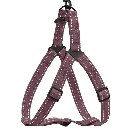 Шлея для собак Barksi Cotton Стандарт Рефлекторна М 45-56х2 см черрі - фото 2