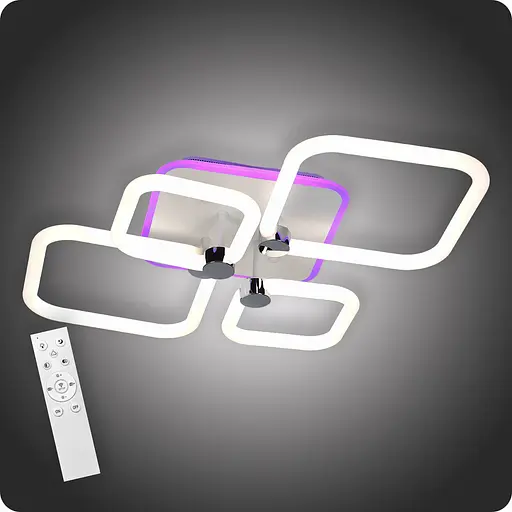 Люстра світлодіодна 517 Light 3color з пультом 68Вт Білий (01927) - фото 2