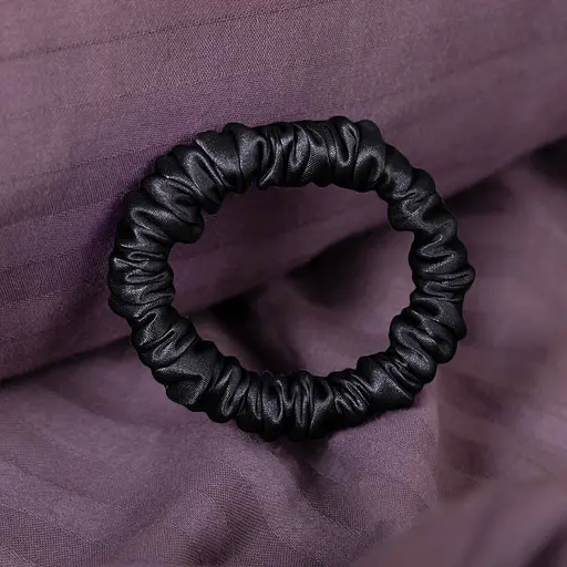 Набір із 2 шовкових резинок для волосся Чумацький Шлях S+L - два режими фіксації чорний (1242-02) - фото 4