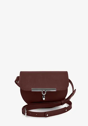 Жіноча шкіряна сумка поясна-кроссбоді Bridget бордова - фото 3
