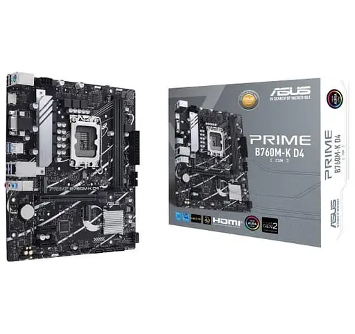 Материнская плата ASUS PRIME B760M-K D4 (PRIME B760M-K D4) (Socket 1700, Intel B760, Micro-ATX) - фото 5