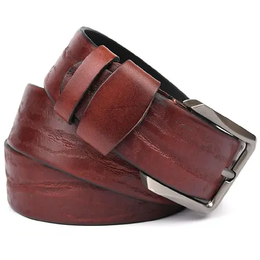 Кожаный ремень LIMARY коричневый 4х120 см acs0032082 - фото 3