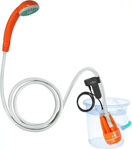 Портативний душ для кемпінгу з насосом що перезаряджається 3.7 В - фото 2