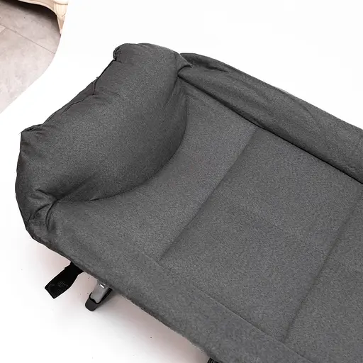 Шезлонг-ліжко Yiwu розкладне регульоване 190х60 см для дачі кемпінгу сірий SJ-0125-190 - фото 5